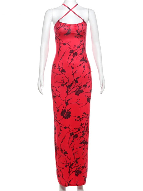 Summer Mid-Calf Camisole Bodycon Dress CODE: KAR3116