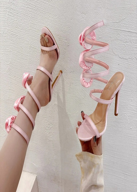 New Shallow Mouth Open Toe Big Original Heeled Sandals CODE: KAR3120