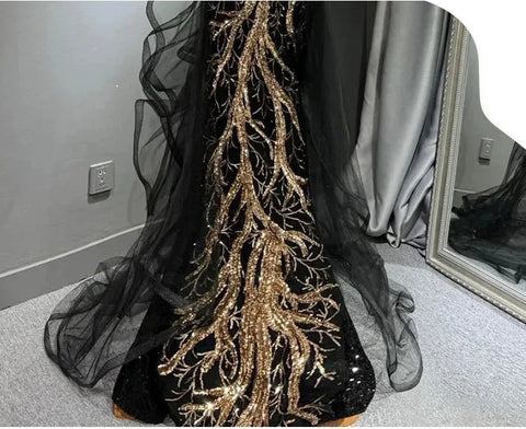 New Fashion Sequins Tassel Banquet Sleeveless Halter Fishtail Formal Dress CODE: KAR3167