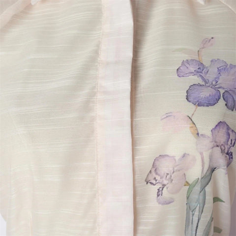 New Summer Floral Print Collar Bow Tie Scarf Neck Flare Sleeve Midi Dress CODE: KAR3173