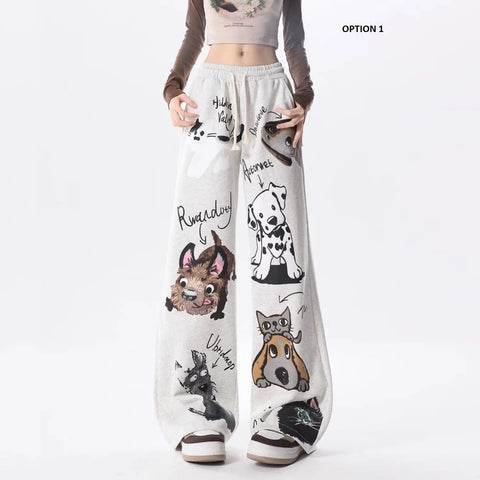 New Anime Print Baggy Joggers Sweatpants CODE: KAR3178