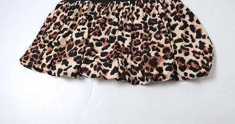 New Leopard Print Strapless Line Sexy Elegant Luxury Party Evening Short Dress CODE: KAR3206