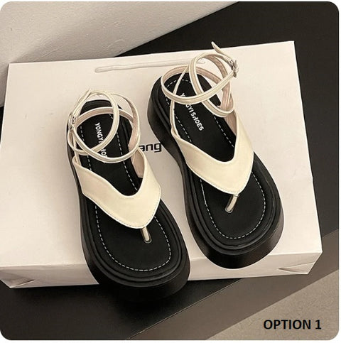 New Summer Gladiator Clip Toe Cross Strap Platform Sandal CODE: KAR3233