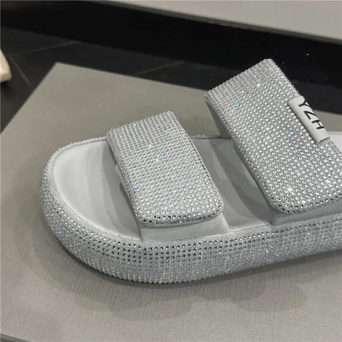 New Luxury Slides Heeled Mules Flat Designer Platform Sandal CODE: KAR3253