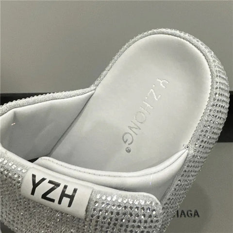 New Luxury Slides Heeled Mules Flat Designer Platform Sandal CODE: KAR3253