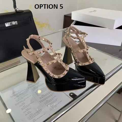 New Platform Chunky Black Low-heeled With Strap Sandals CODE: KAR3270