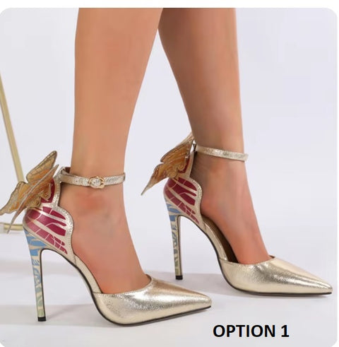 New Buckle Strap Bow High Espadrilles Stiletto High-heel Sandal CODE: KAR3279