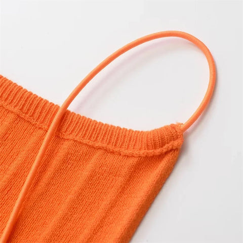New Summer Sexy Backless Sleeveless Vest Slim Fit Pleated Ribbed Long Dress CODE: KAR3309