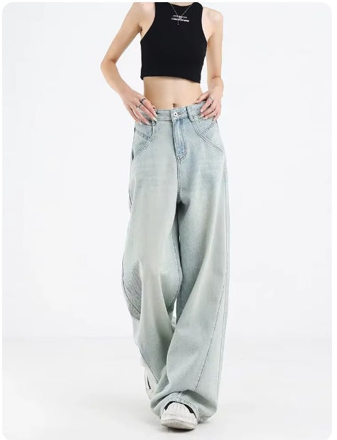 New Style Casual Baggy High Waist Straight Loose Pant CODE: KAR3339