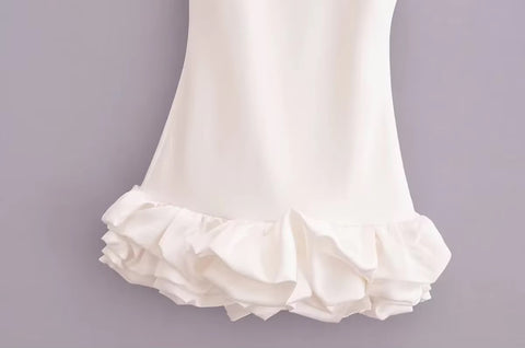 Summer Sleeveless Ruffle Short Backless Bodycon Short Dress CODE: KAR3410