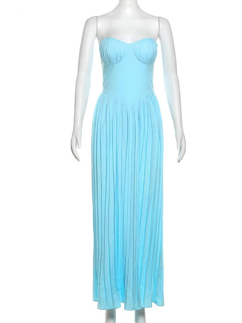 New Sexy Tube Fit And Flare Comfortable Folds Hem Temperament Strapless Dress CODE: KAR3433
