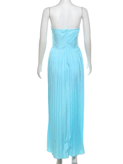 New Sexy Tube Fit And Flare Comfortable Folds Hem Temperament Strapless Dress CODE: KAR3433