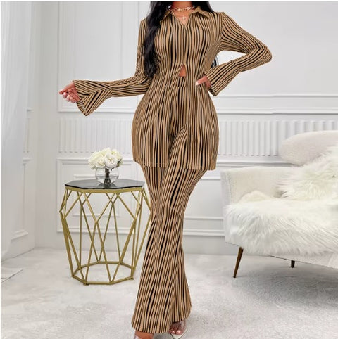 New Summer Autumn Arrival Matching Stripe Two Pieces Set CODE: KAR3467