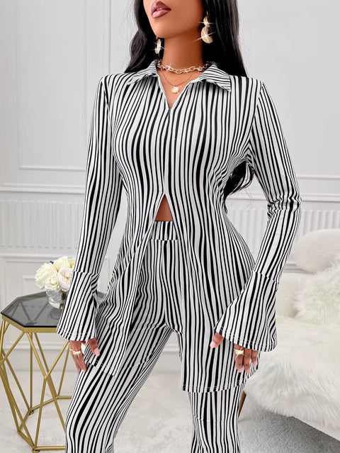 New Summer Autumn Arrival Matching Stripe Two Pieces Set CODE: KAR3467