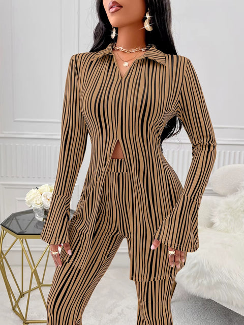 New Summer Autumn Arrival Matching Stripe Two Pieces Set CODE: KAR3467