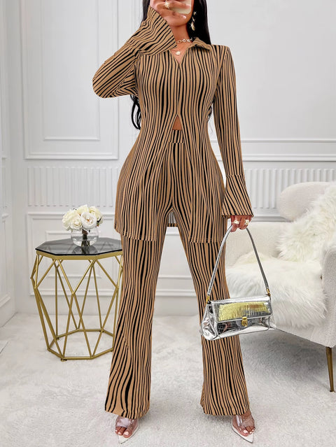 New Summer Autumn Arrival Matching Stripe Two Pieces Set CODE: KAR3467