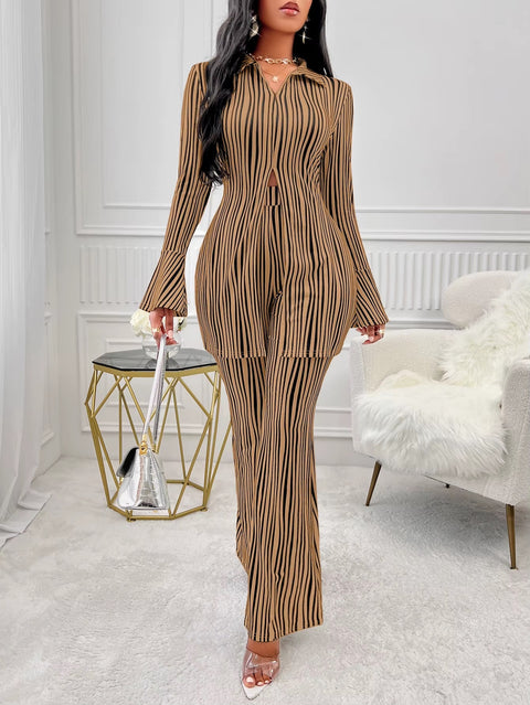 New Summer Autumn Arrival Matching Stripe Two Pieces Set CODE: KAR3467
