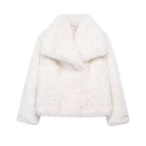 New Autumn Winter Faux Fur Fluffy Jacket CODE: KAR3507