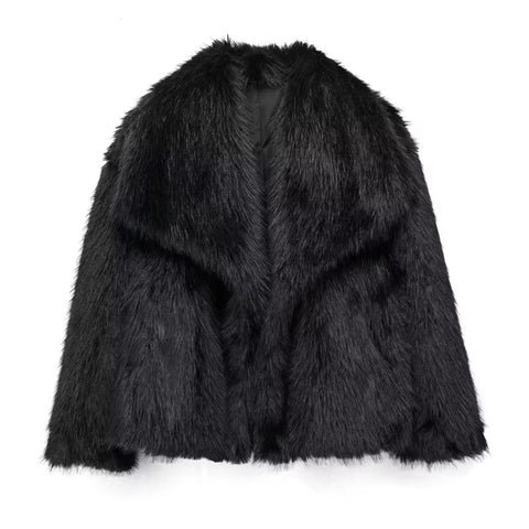 New Autumn Winter Faux Fur Fluffy Jacket CODE: KAR3507