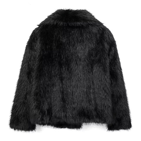 New Autumn Winter Faux Fur Fluffy Jacket CODE: KAR3507