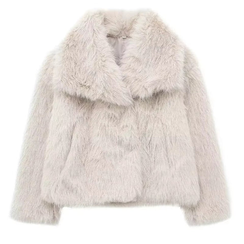 New Autumn Winter Faux Fur Fluffy Jacket CODE: KAR3507