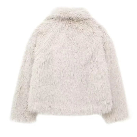 New Autumn Winter Faux Fur Fluffy Jacket CODE: KAR3507
