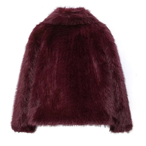 New Autumn Winter Faux Fur Fluffy Jacket CODE: KAR3507