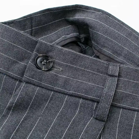 New Formal Wear Striped High Waist Baggy Casual Wide Leg Trousers Pant CODE: KAR3508