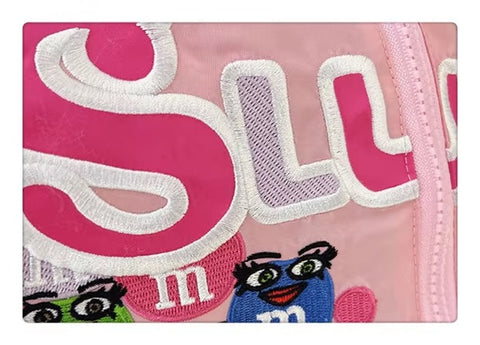 Autumn Cartoon Letter Embroidery Casual Loose Fit Hip Hop Top Couple Jacket CODE: KAR3520