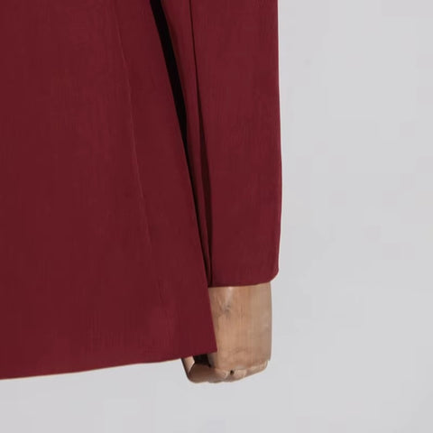 New Elegant Mesh Flower Spliced V Neck Single Button Long Sleeve Slim Blazers CODE: KAR3528