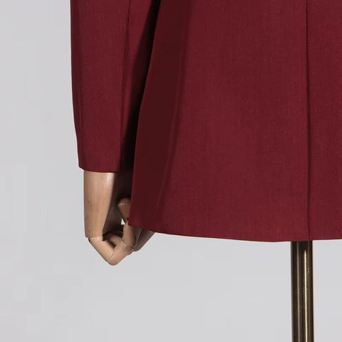 New Elegant Mesh Flower Spliced V Neck Single Button Long Sleeve Slim Blazers CODE: KAR3528