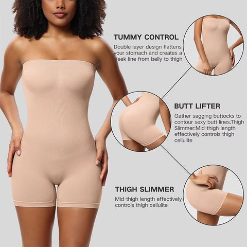 New Strapless Shapewear Butt Lifter Body Shaper Under Tummy Control full Bodysuit CODE: KAR3537
