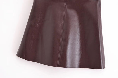 New Elegant Lapel Single Breasted Casual Loose Coat+High Waist Party Mini Skirt 2 Piece Set  CODE: KAR3553