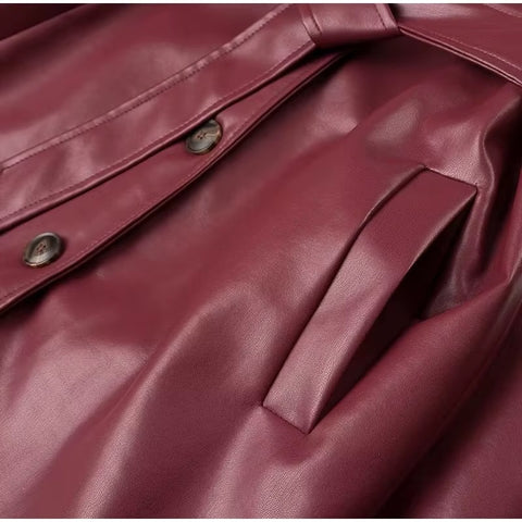 New Fashion Turndown Collar Loose Long Sleeves Long Jackets CODE: KAR3563