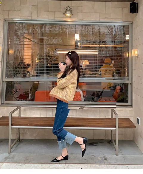 New Pointed Toe Simple Versatile Pumps Low Heel Shoes CODE: KAR3571