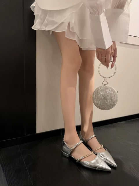 New Pointed Toe Simple Versatile Pumps Low Heel Shoes CODE: KAR3571