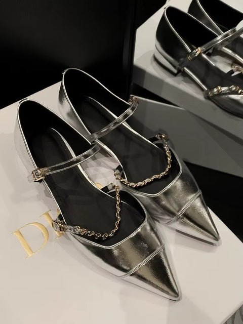 New Pointed Toe Simple Versatile Pumps Low Heel Shoes CODE: KAR3571