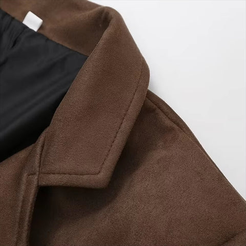 New Autumn Style Loose and Versatile Collar Pocket Long Sleeve Coat CODE: KAR3602