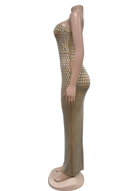 New Floor Length Bodycon Square Collar Prom High Waist Party Dress CODE: KAR3635