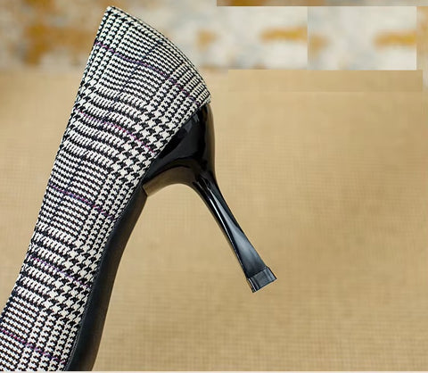 New Pointed Toe Stiletto Thin High Pumps Red Black Heel CODE: KAR3677
