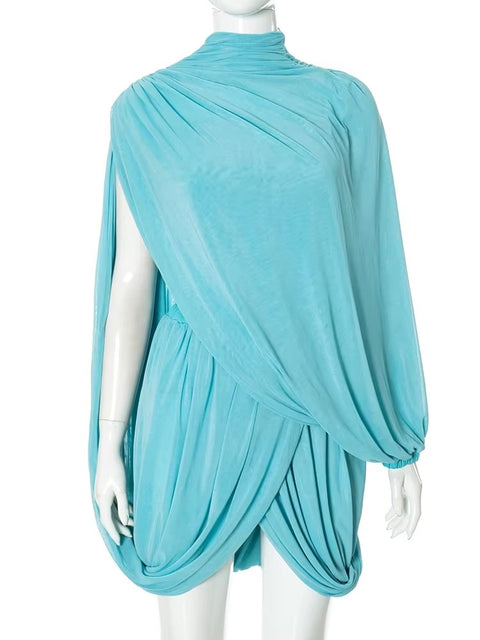 Sexy Elegant Strapless Shawl Vest Crop Top + Irregular Pleats Skirt 2 Piece Set CODE: KAR3687