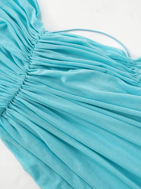 Sexy Elegant Strapless Shawl Vest Crop Top + Irregular Pleats Skirt 2 Piece Set CODE: KAR3687