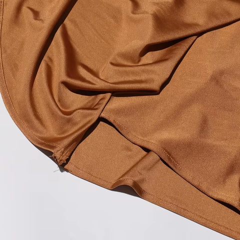New Solid Patchwork Ruffles Stand Collar Long Sleeve Asymmetrical Slimming Fashion Mini Dress CODE: KAR3689