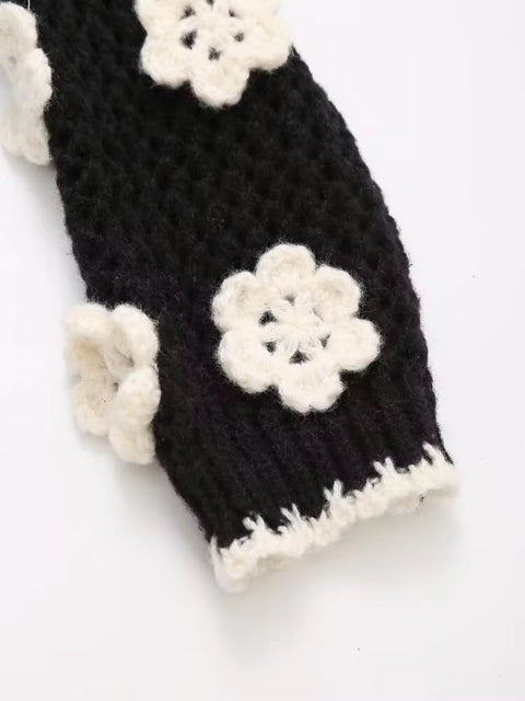 New hollow lace-up high-end autumn and winter style short cardigan CODE: KAR3694