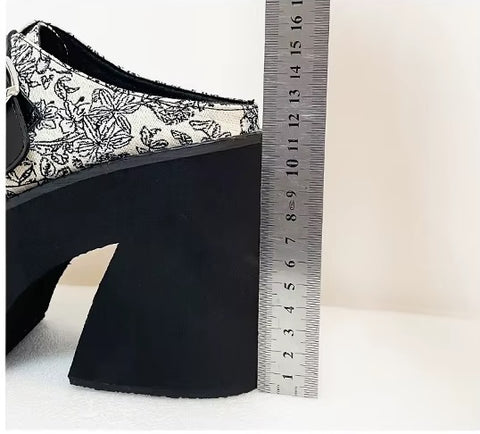 New Summer Close Toe Chunky Block High Heels Platform Sandals CODE: KAR3698