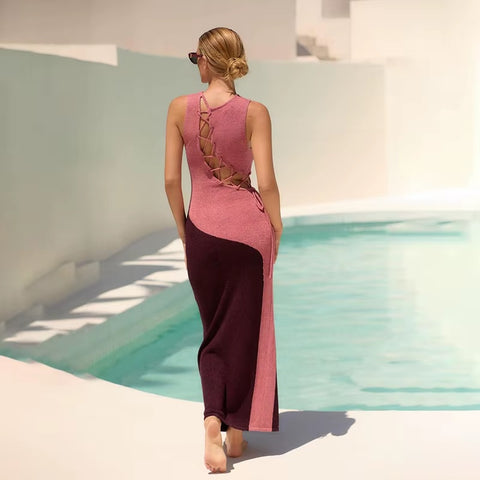 New Sexy Hollow Out Bikini Cover Ups Beach Outfits Long Dress CODE: KAR3708