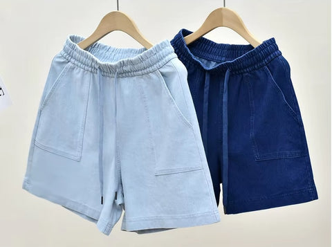 New Fashion Solid Casual High Waist Chic Popular Pockets Simple Summer A-line Soft Short CODE: KAR3713