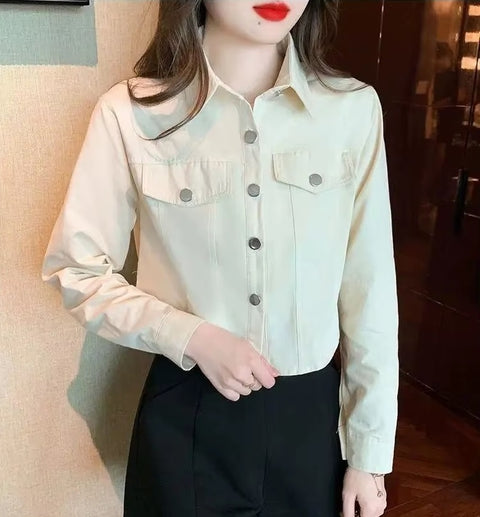 SPRING AUTUMN SHORT CASUAL SHIRT VERSANTILE UACKET CODE: KAR3730