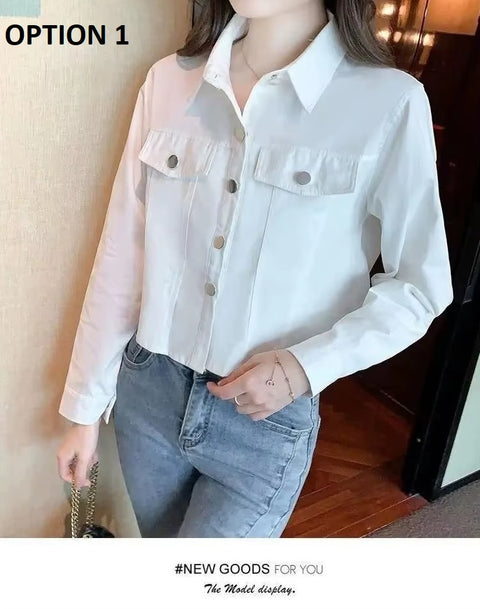 SPRING AUTUMN SHORT CASUAL SHIRT VERSANTILE UACKET CODE: KAR3730