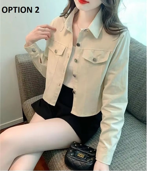 SPRING AUTUMN SHORT CASUAL SHIRT VERSANTILE UACKET CODE: KAR3730